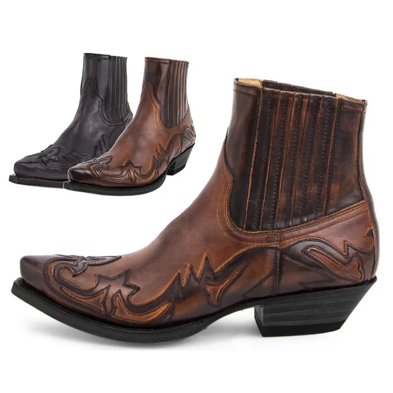 Women'S Shoes Chelsea - Nova bota masculina artesanal cunha tornozelo