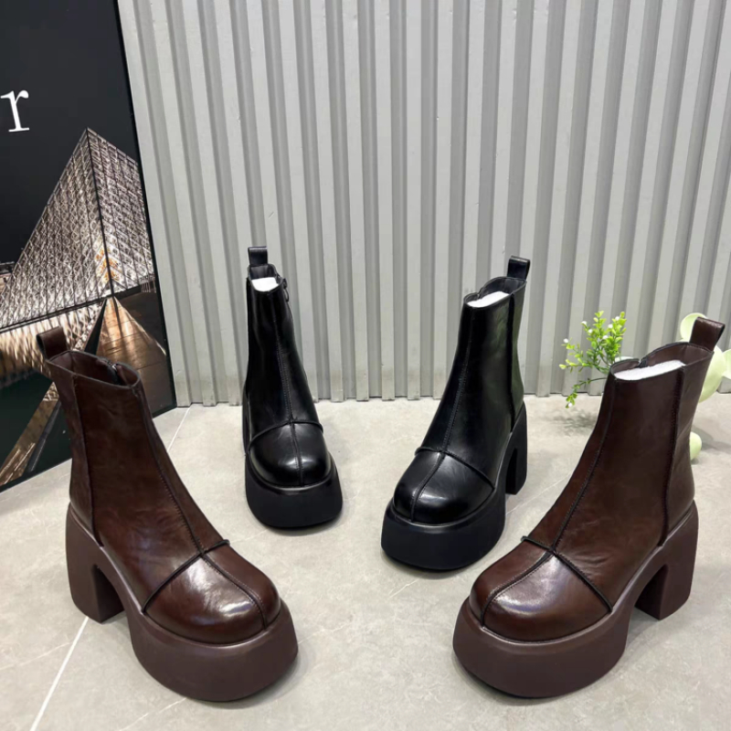 Women'S Shoes Chelsea - Botas Curtas Femininas de Inverno com