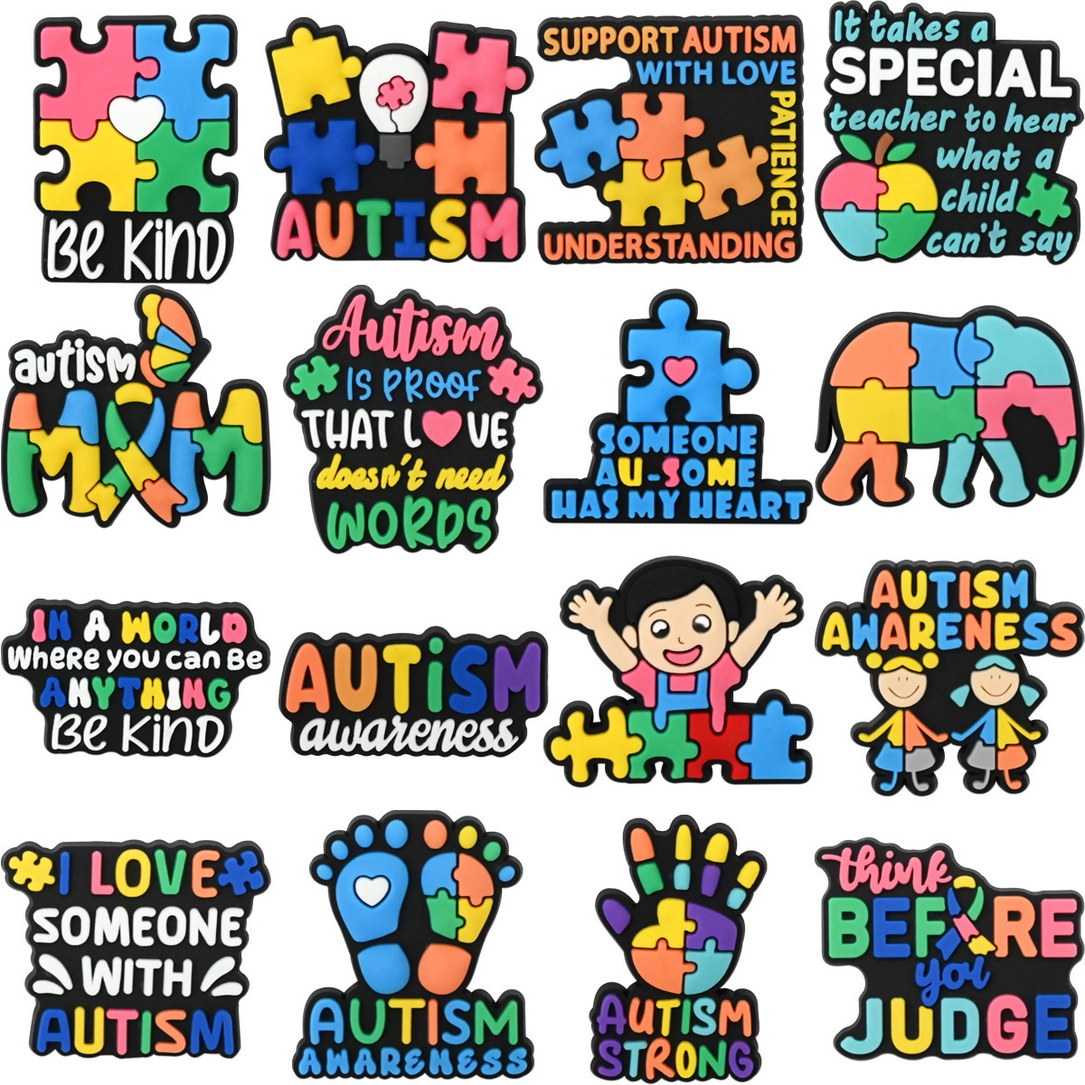 Women Shoes Kinds - 16-100 peças Be Kind Autismo Acessórios