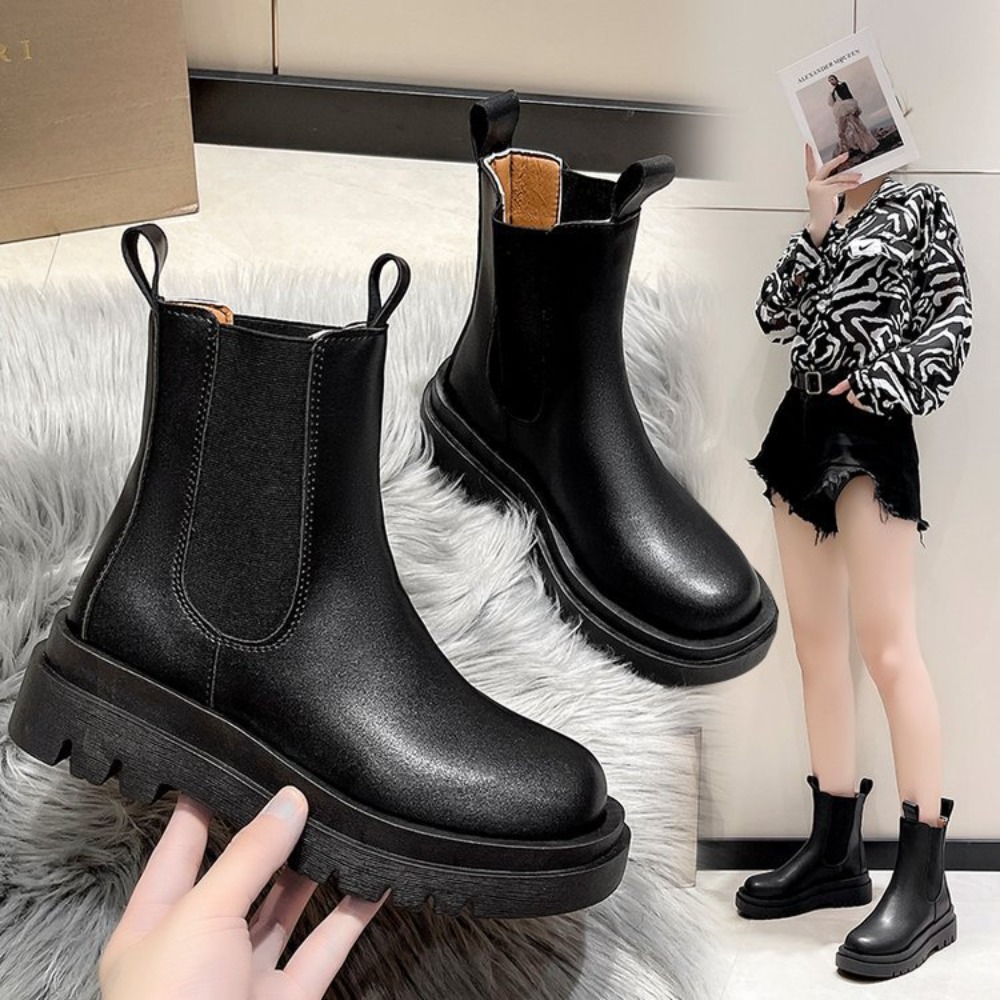 Women'S Shoes Chelsea - Botas Femininas com Sola Grossa, Botas