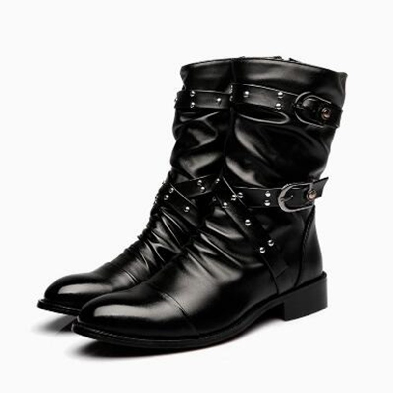 Women'S Shoes Chelsea - Botas de Couro Masculinas de Alta