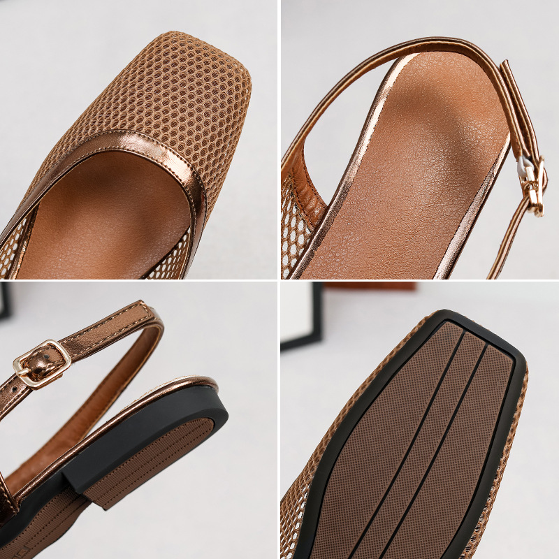Sandálias de malha com bico qu - Women Shoes Japan avaliação e preço