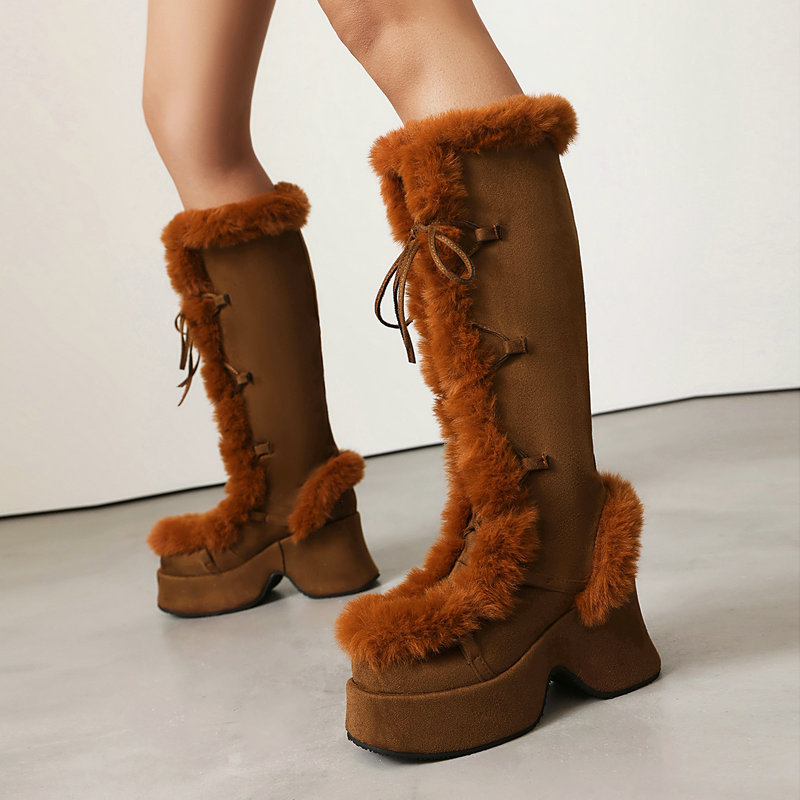 Botas de Plataforma Peludas Es - Women'S Shoes Chelsea avaliação e preço